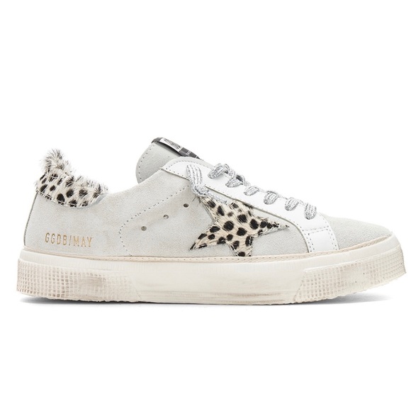 Golden goose may leopard sneakers Clearance